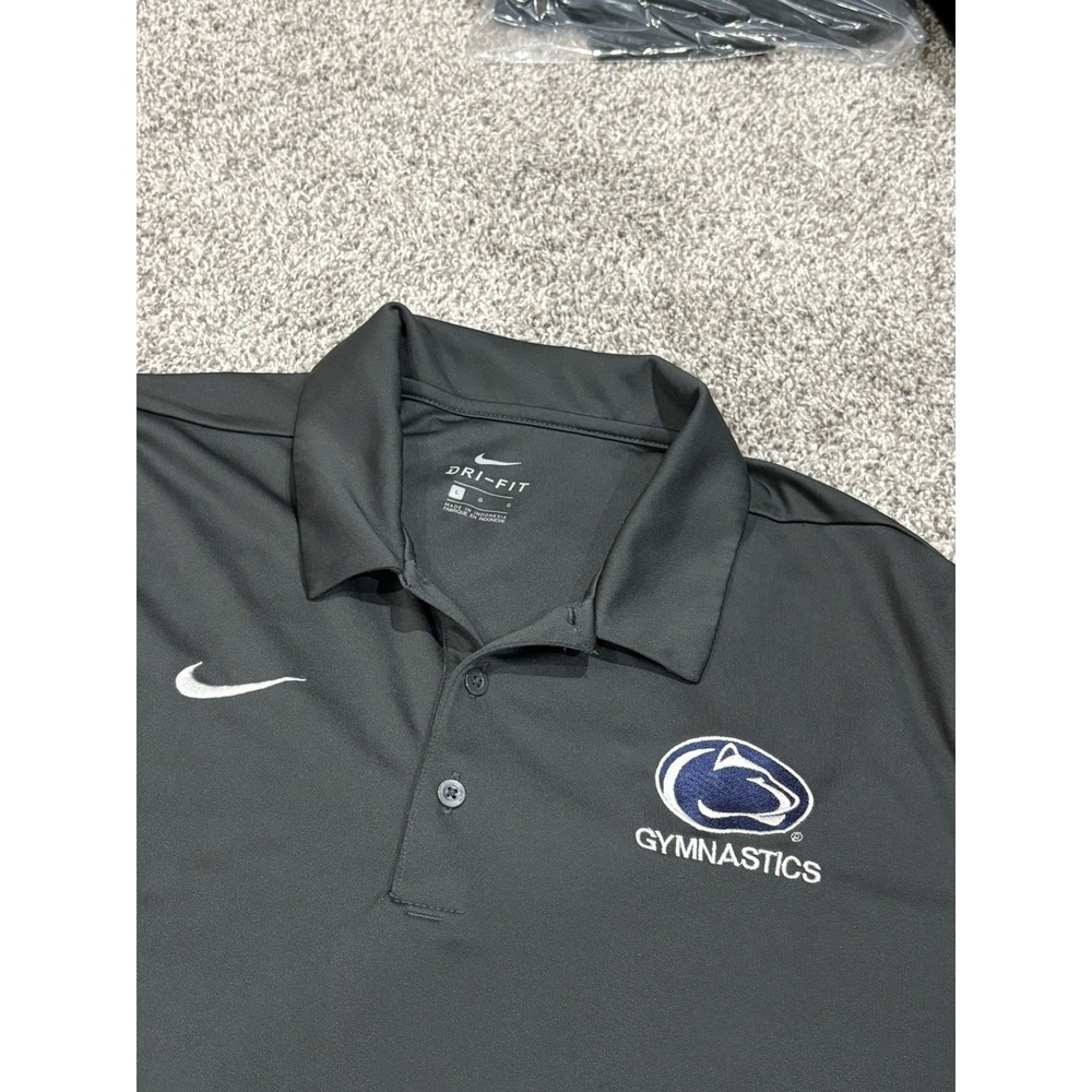 Nike PSU Penn State University Gymnastics Polo Shirt Women's Size Large Shirt
